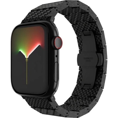 Mageasy Карбонова каишка за Apple Watch 38мм, 40мм, 41мм, 42мм (2024) - Mageasy Carbon Fiber Watch Band (черен) (MAW801035BK22)