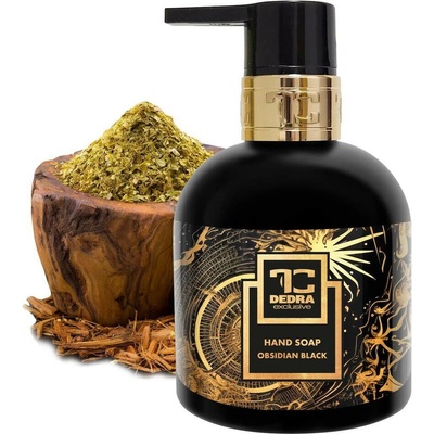 Dedra přírodní zvláčňující mýdlo s glycerinem a Aloe vera Obsidian Black 320 ml