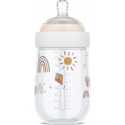 Mepal kojenecká láhev Mio duha 240 ml