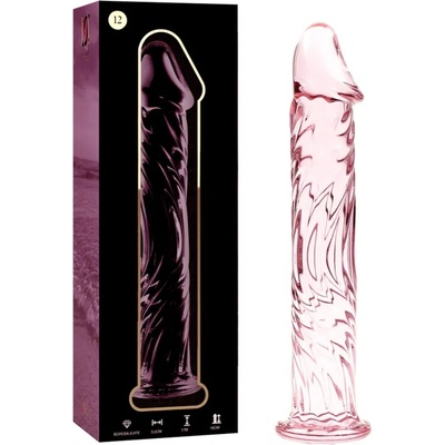 Ibiza Nebula Model 12 Dildo Borosilicate Glass 17 x 3.5 cm Pink