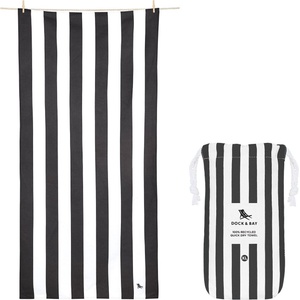Dock & Bay Плажна кърпа бързосъхнеща, 90 x 200 см, цвят въглен (TOWLB-CAB-XL-BLACK-R)