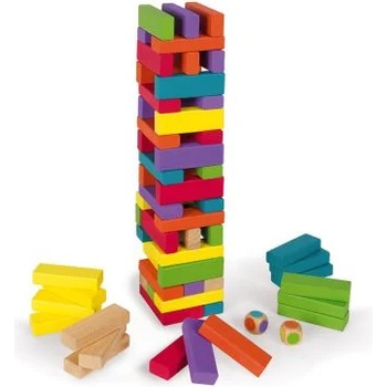 Image 1 of Janod - Цветна балансна кула - Дженга (J02012)
