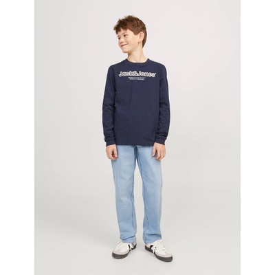Jack and Jones Юношески дънки Jack and Jones Straight Leg Jeans Juniors - Blue Denim