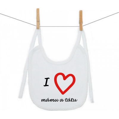 Boodyy bryndáček na zavazování I love mámu a tátu – Hledejceny.cz