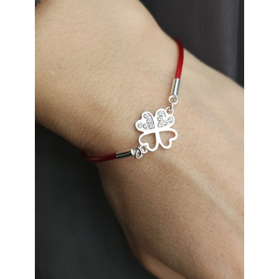 Сребърна гривна с детелина (ДСГ 10)