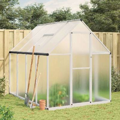zahrada-XL s podkladovým rámem stříbrný hliník 224 x 169 x 195 cm 4005834
