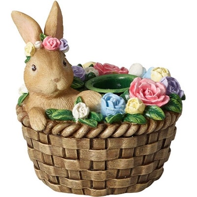 Villeroy & Boch Spring Fantasy svícen, zajíček v košíku, 9 cm 35-9389-0033