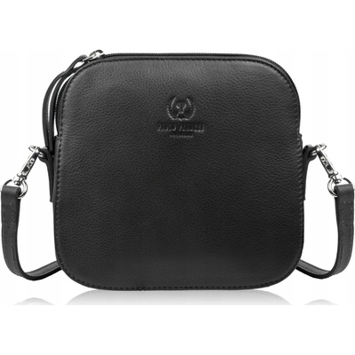 Paolo Peruzzi Černá dámská kožená crossbody kabelka Ansie