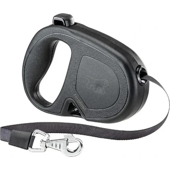 Ferplast Flippy One Tape Large - Автоматичен повод за кучета, 5 метра лента за кучета до 50 кг. - черен