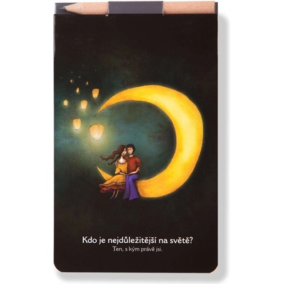 Blok s magnetem a tužkou KDO JE NEJDŮLEŽITĚJŠÍ NA SVĚTĚ 90 x 140 mm, čistý, 40 listů