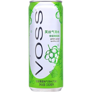 Voss Sakura Pramenitá voda perlivá zelené hrozno 330 ml