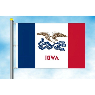 LIBEA, s.r.o. Iowa vlajka Rozměr: 40×60 cm, Uchycení: Karabiny na stožár