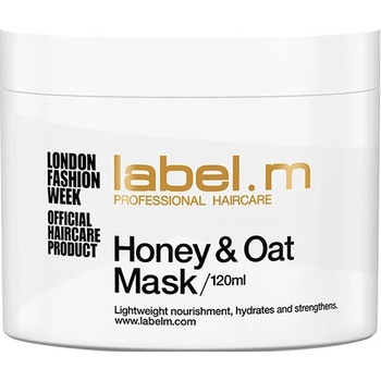 label.m Honey & Oat Mask ​​na báze medu a ovsa pre prirodzené suché vlasy 120 ml