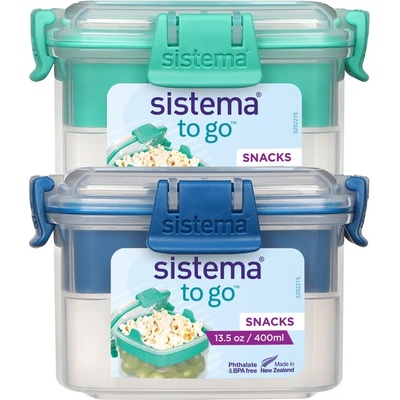 Holmes Products (Europe) Limited Кутия за закуски Sistema с купа To Go Snacks 400 мл, микс от цветове