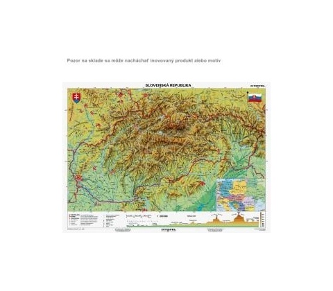 Mapa Slovensko-geografická B1 formát