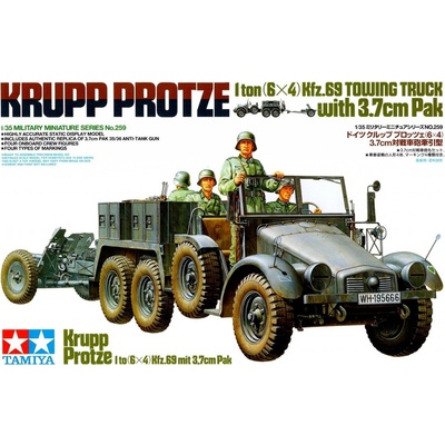Tamiya 35259 Krupp Protze w/3 7cm Pak 1:35