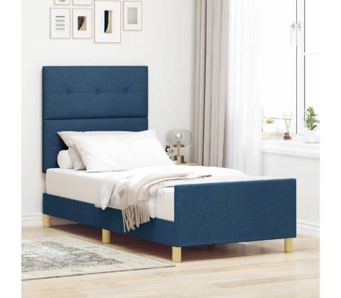 vidaXL Postel v modré textil