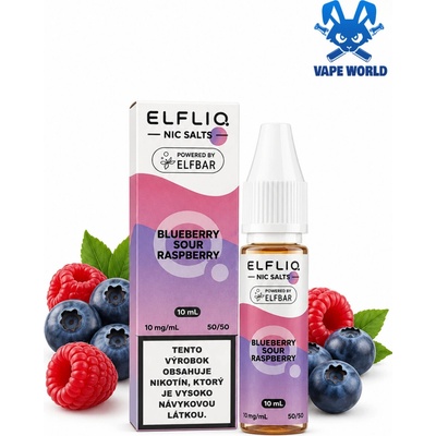 ELFLIQ Nic SALT Blueberry Sour Raspberry 10 ml 10 mg