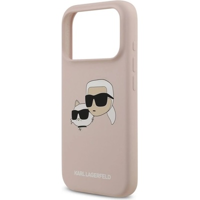CG Mobile iPhone 17 Pro KARL LAGERFELD ТЕЧЕН СИЛИКОН ДВОЙНИ ГЛАВИ MAGSAFE Силиконов удароустойчив протектор за телефон, MagSafe, цвят ROSS KLHMP17LSKCHPPLP (KLHMP17LSKCHPPLP)