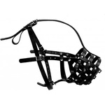 COLLAR Кожена намордник за куче Collar черен, твърд - мастиф