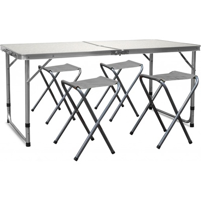 AGA Kempingový skladací set MR 4100 biely