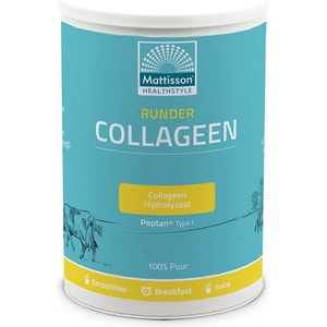 Mattisson Healthstyle За красива коса, кожа и здрави стави - Говежди колаген тип I, 300 g прах Mattisson Healthstyle (MT3000)
