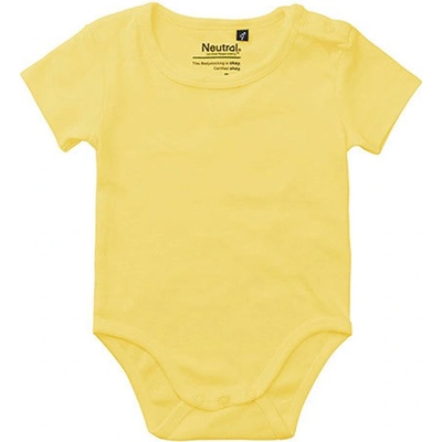 Neutral Dojčenské body s krátkym rukávom NE Dusty Yellow
