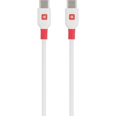 Кабел Skross, USB-C - USB-C мъжко, USB 2.0, 1.2м, Бял (SKCA0019C-C120CN)