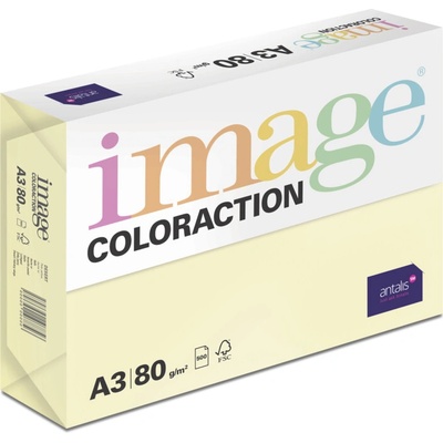 Coloraction barevný xerografický papír Image 80g A3 světle žlutá balení 500 archů