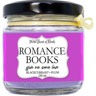 With Scent of Books Ароматна свещ - Romance Books, 106 ml (RBC106)