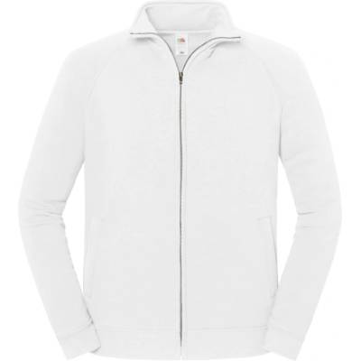 Fruit of the Loom iconic premium sweat jacket / Суитшърт с цип от плътен памук - бял m (16229000102)