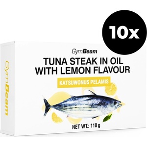 GymBeam Стек от риба тон в олио с вкус на лимон 10 x 110 g