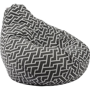 PUFRELAX Пуф круша 320л. Nirvana Grande, Zippity Charcoal, Перящ се калъф, Пълнеж от Полистиролни перли, Гама Premium (PUF-G-NGR-PT-ZIC) - topmall