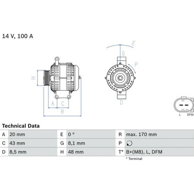 generátor BOSCH 0 986 047 220