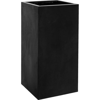 Pottery Pots květináč Bouvy XL Black Natural Fiberstone 50 x 50 x 100 cm
