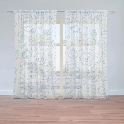 Sablio Záclony Kreslenie: 2ks 150x250cm