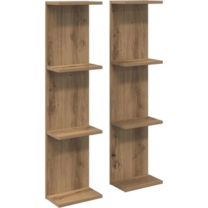 vidaXL Стенен рафт 2 бр. Дъб артизан 22 x 15 x 100 см (8012451)