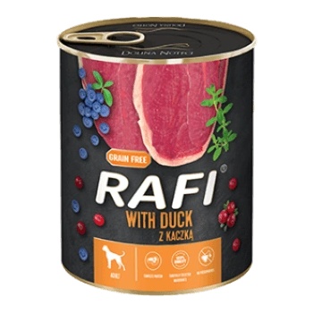 RAFI Dog Duck консерва за кучета с патица и боровинки - 0.8кг