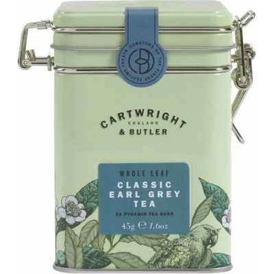 Cartwright & Butler Classic Earl Grey Tea Čaj Earl Grey v pyramidových sáčcích v plechové dóze 45 g