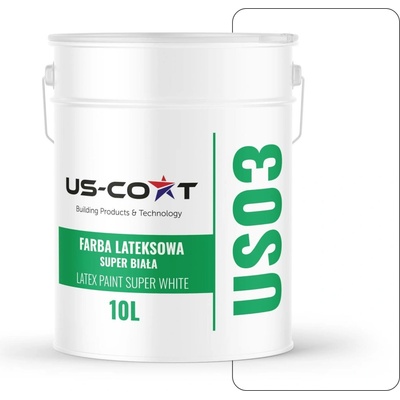 Latexová Barva US-Coat 10 l bílá matná