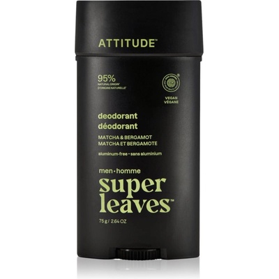 ATTITUDE Super Leaves Men Deodorant дезодорант за мъже Matcha & Bergamot 75 гр