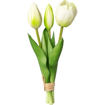 GASPER Tulipán svazek x3 20.5 cm, bílá