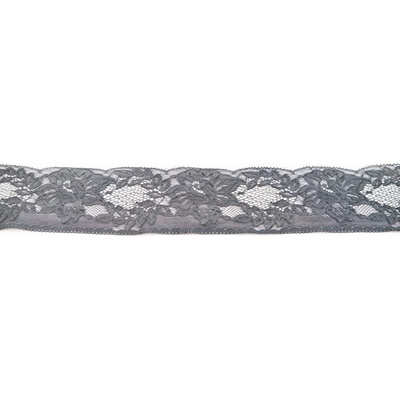 Silonová čipka - tmavo sivá - šírka 7 cm