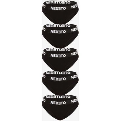 Nedeto Комплект от пет дамски бикини Nedeto Black Nedeto | Cheren | ЖЕНИ | S