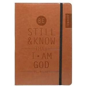 Journal - Lux-Leather - Brown Be Still | Christian Art Gifts (ISBN: 9781432120443)
