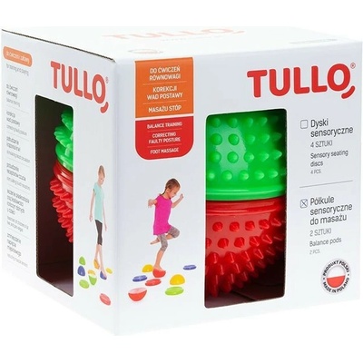 Tullo Balančné masážne pologule zelená a červená