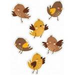 LearnHow Double-sided window decorations - Sparrows 01 6pcs