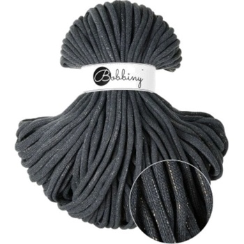 Bobbiny Jumbo Macrame Cord 9 mm 100 m Shiny Charcoal юта (BS-E127)