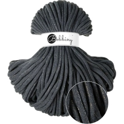 Bobbiny Jumbo 9 mm 100 m Shiny Charcoal юта (BS-E127)
