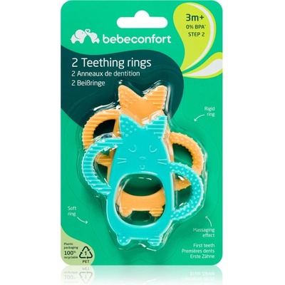 Bebeconfort 2 Teething Rings гризалка 3 m+ 2 бр